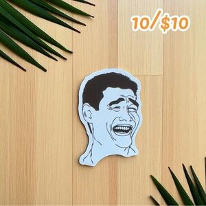 “Yao Ming Rage Meme Face” Sticker – 3”